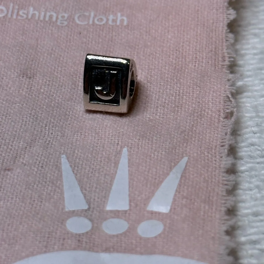 Pandora Silver J Charm - Picture 2 of 2